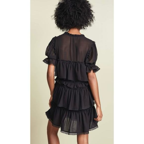 NEW MISA Los Angeles Jazmine Ruffle Popover Mini Dress - Picture 3 of 9
